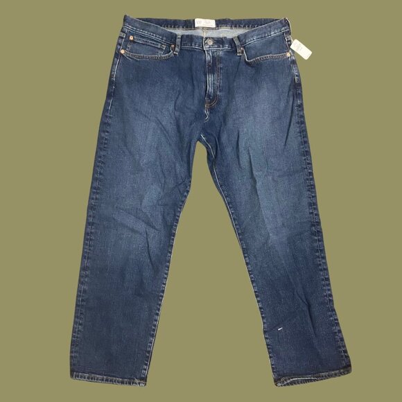 GAP Men’s Straight Fit Jeans – Dark Wash – Size 38x30 – Classic Everyday Denim - Picture 3 of 11